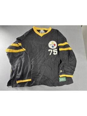 Throwbacks 90s Pittsburgh Steelers NFL Mirage Long Sleeve Pullover Size Large